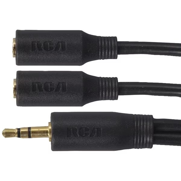 Stereo 3.5mm Headphone Y-Adapter, Rca, Mfr#: AH202DR